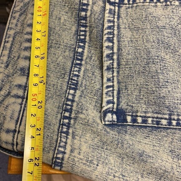 LOGO by Lori Goldstein Boyfriend BLUE Jeans Yellowed Distressed Size 24WP 24 W P - Picture 5 of 5